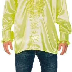 Overig Rucheblouse Super Luxe Neon Geel