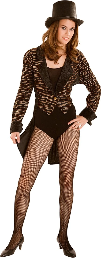 Carnavalsland Slipjas Luxe Gouden Dessin Recht