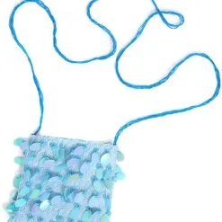 Overig Tasje Met Grote Pailletten Turquoise