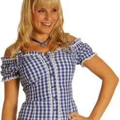 Overig Tiroler Blouse Anne Luxe Blauw