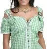 Overig Tiroler Blouse Anne Luxe Groen -Kostuum Winkel tiroler blouse anne luxe groen