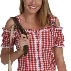 Overig Tiroler Blouse Anne Luxe Rood