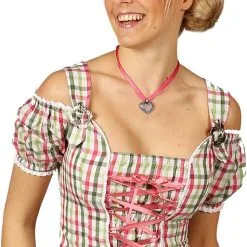 Overig Tiroler Dames Blouse Claire Pink/Groen