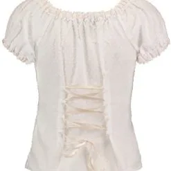 Overig Tiroler Dames Blouse Luisa Wit (100% Katoen) -Kostuum Winkel tiroler dames blouse luisa wit 100 katoen achterkant