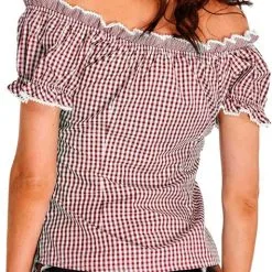 Overig Tiroler Dames Blouse Resi Rood-Wit -Kostuum Winkel tiroler dames blouse resi rood wit 3