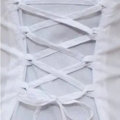 Overig Tiroler Dames Trachtenblouse Wit (100% Katoen) -Kostuum Winkel tiroler dames trachtenblouse wit 100 katoen achterkant