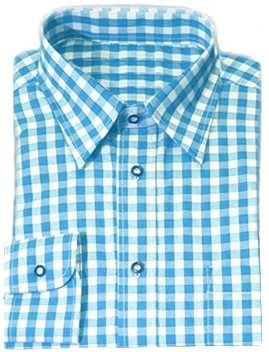 Overig Tiroler Overhemd Turquoise Luxe (katoen/polyester) 3 Overig Tiroler Overhemd Turquoise Luxe (katoen/polyester)