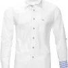 Overig Tiroler Trachten Overhemd Wit-Blauw (Slimfit) -Kostuum Winkel tiroler trachten overhemd wit blauw slimfit