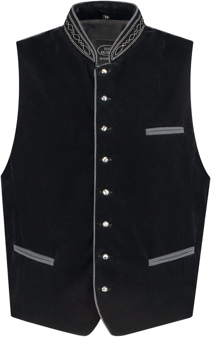 Overig Tiroler Trachten Vest Zwart (Polyesther Fluweel) 3 Overig Tiroler Trachten Vest Zwart (Polyesther Fluweel)