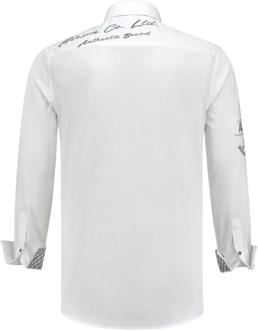 Overig Tiroler Trachtenhemd Grijs/Wit Luxe (100% Kat) 4 Overig Tiroler Trachtenhemd Grijs/Wit Luxe (100% Kat) - Afbeelding 2