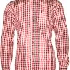 Overig Tiroler Trachtenhemd Rood/Wit (55% Katoen) -Kostuum Winkel tiroler trachtenhemd rood wit 55 katoen