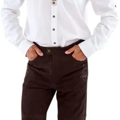 Overig Trachtenhemd Wit Landhaus (katoen/linnen)