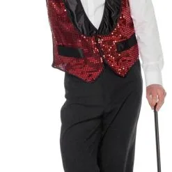 Overig Vest Gilet Pailletten Rood