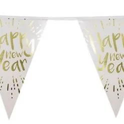 Overig Vlaggenlijn Happy New Year Folie - 4m