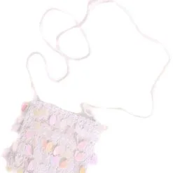 Overig Wit Tasje Met Grote Pailletten Parelmoer