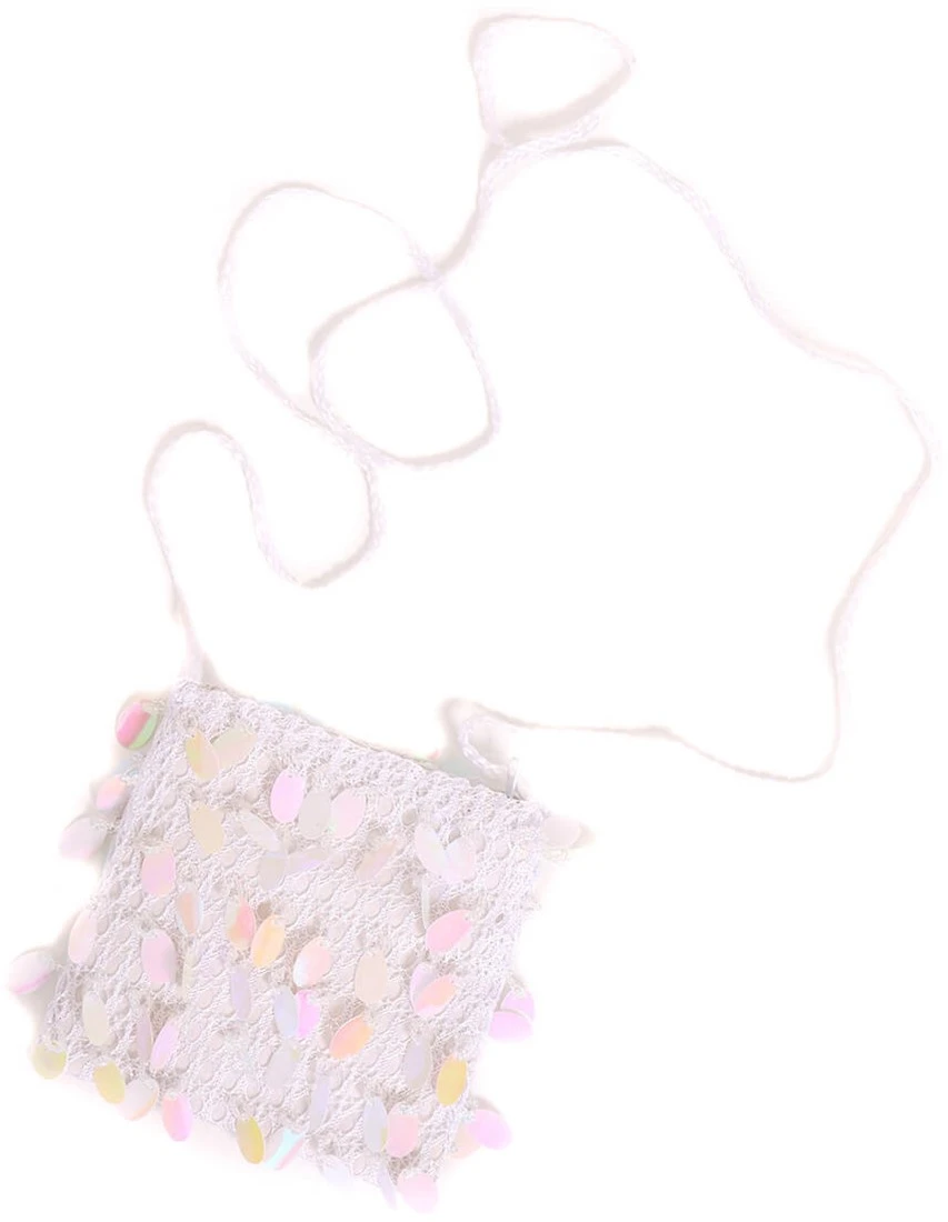 Overig Wit Tasje Met Grote Pailletten Parelmoer 3 Overig Wit Tasje Met Grote Pailletten Parelmoer